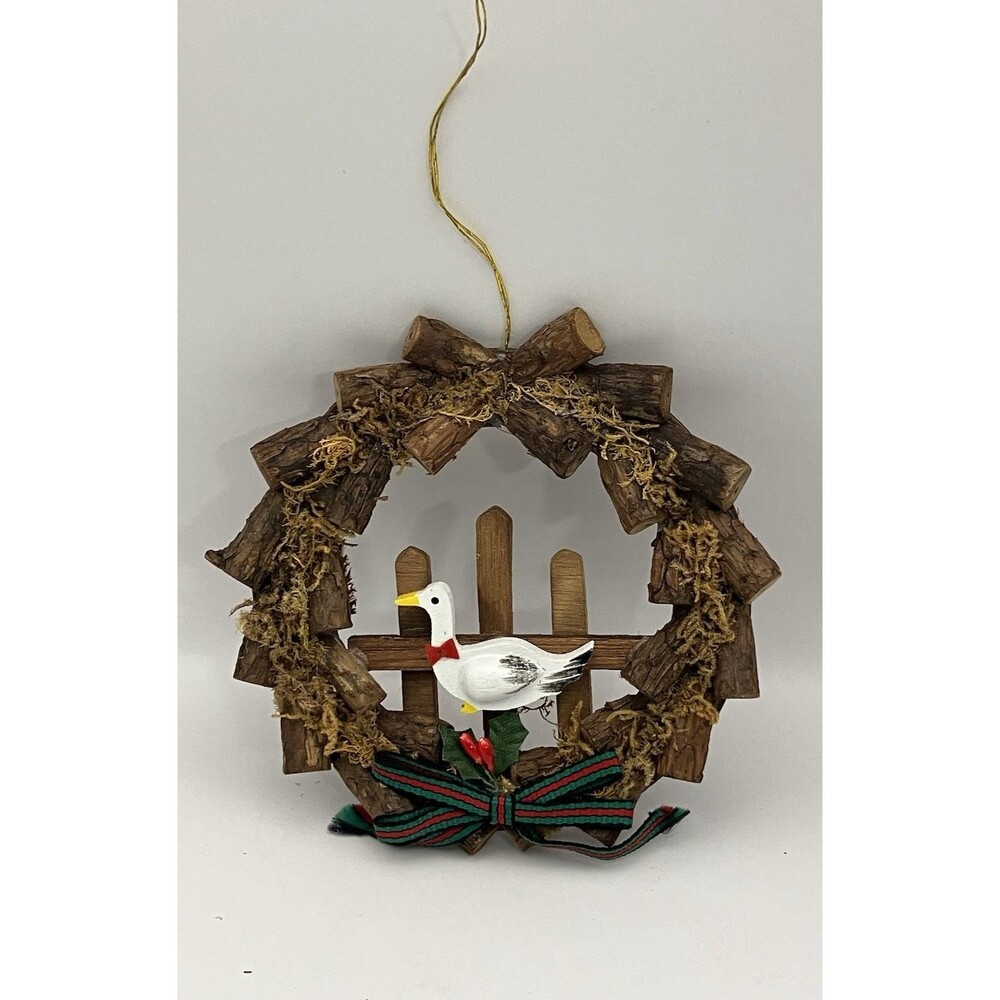 Goose Wreath Christmas Ornament- Cottage Core, Grannycore, Vintage, Classic